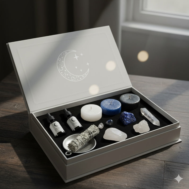 Moon Ritual Kit (Candles, Crystals, Oils)