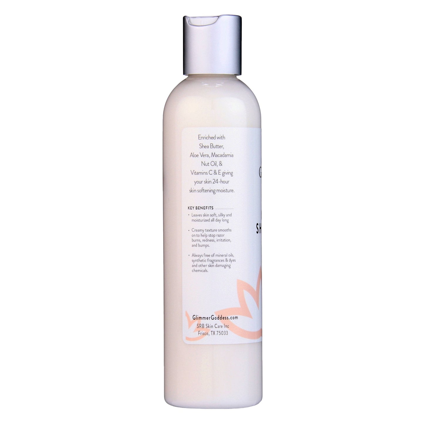 Glimmer Goddess’ Best Organic Shave Cream with Aloe, Coconut Oil, & Shea Butter