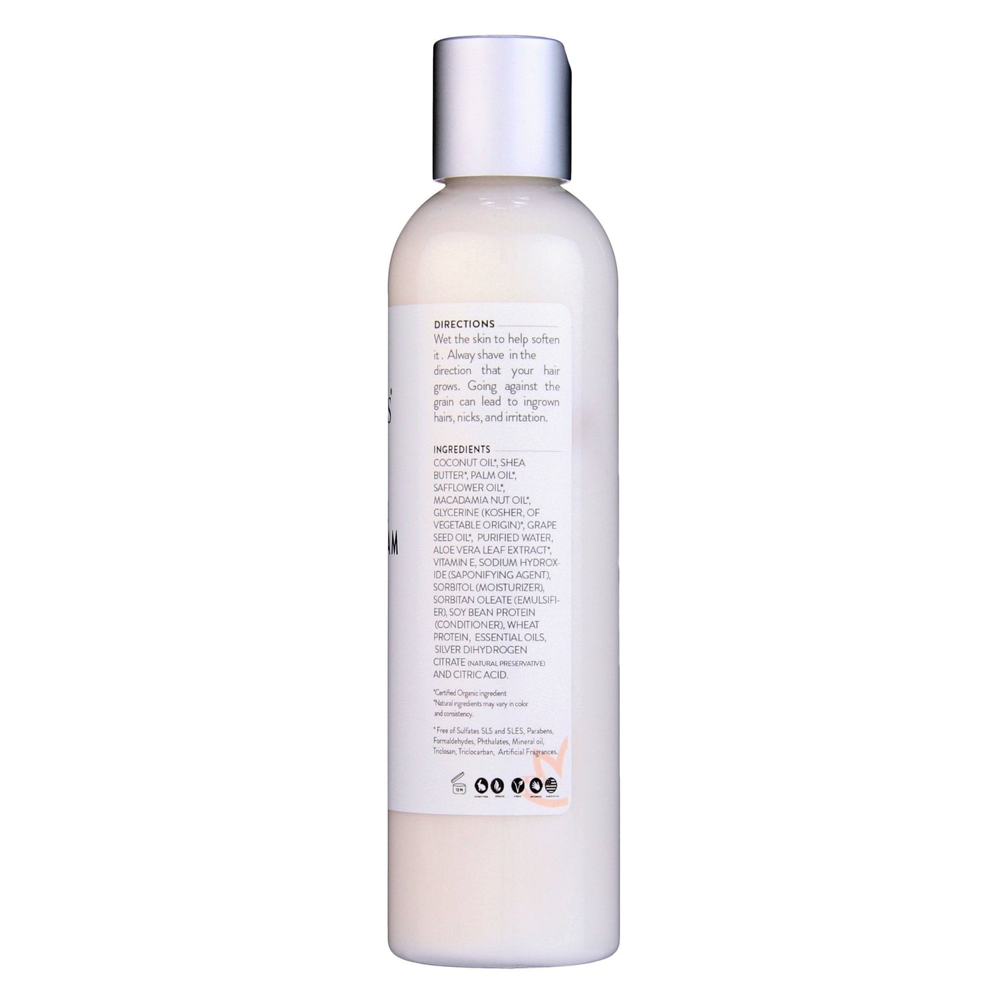 Glimmer Goddess’ Best Organic Shave Cream with Aloe, Coconut Oil, & Shea Butter